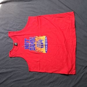 Vintage EUC Men's Red "Hot Damn" Tank Size XL